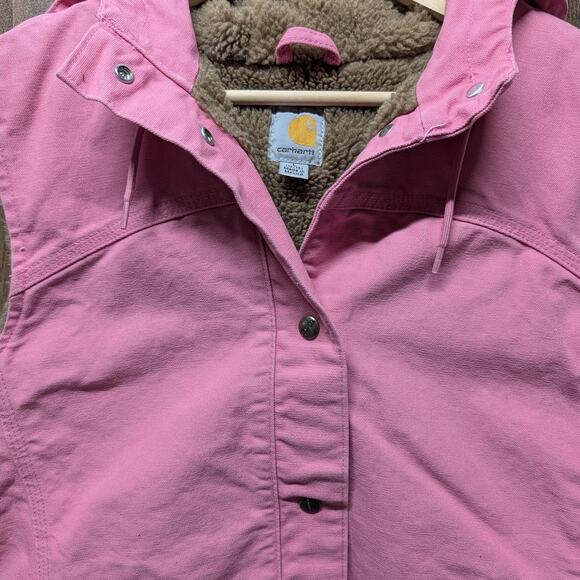 Y2K Carhartt Pink Hooded Vest - Picture 3 of 5